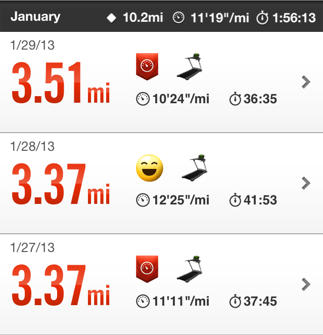 Nike+ Running 3 mile run